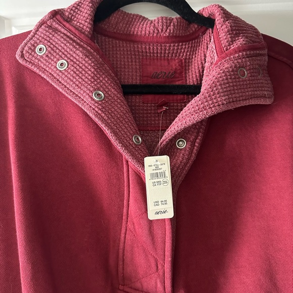 New! Aerie Getaway Quarter Snap Sweatshirt - Picture 3 of 9